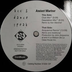 The music release of Kim Clarke Champniss, Dance Speak, Ancient Mariner