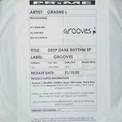 The music release of Graeme Laverty, Deep Dark Rhythm EP