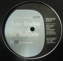 The music release of Tyler Stadius, Mr. Barcode, D-U-B