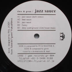 The music release of Dub Master X, GWM, Jazz Sauce