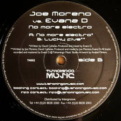 The music release of Joe Moreno, Evanz D, No More Electro