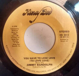 The music release of Jimmy Randolph, You Have To Lose Love (To Love Love)