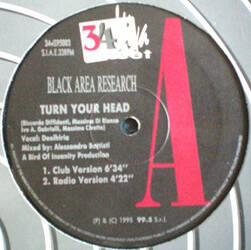 The music release of Black Area Research, Turn Your Head