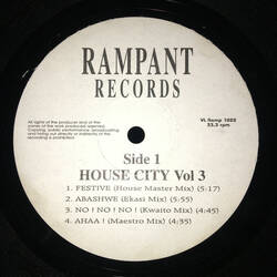 The music release of House City, Volume 3
