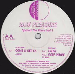The music release of Raw Pleasure, Spread The Flava Vol 1