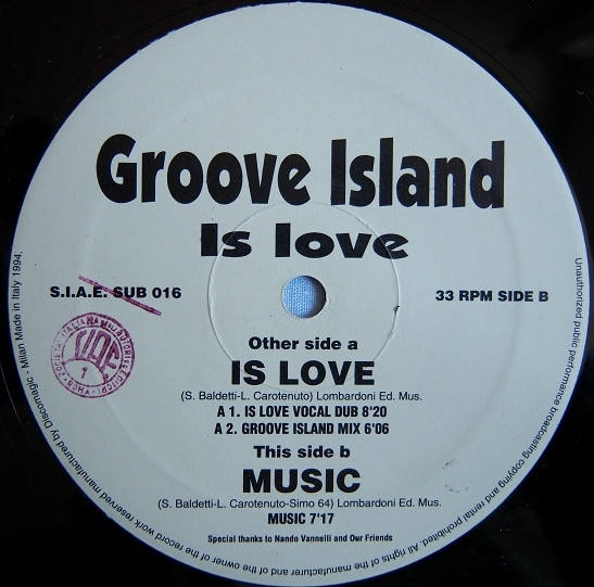 The music release of Island Groove, Is Love