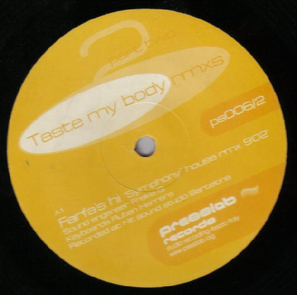 The music release of Presslaboys, Taste My Body Rmxs