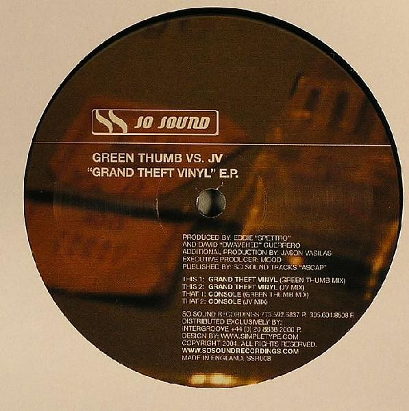 The music release of Green Thumb, JV, Grand Theft Vinyl E.P.