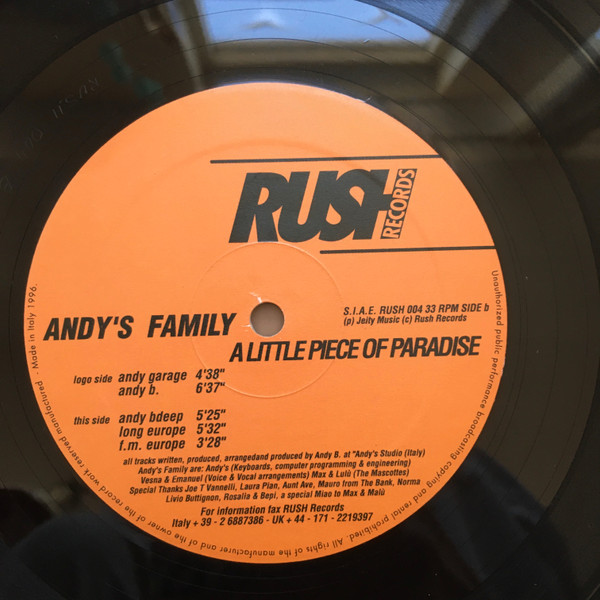 Andy's Family - A Little Piece Of Paradise (1996)