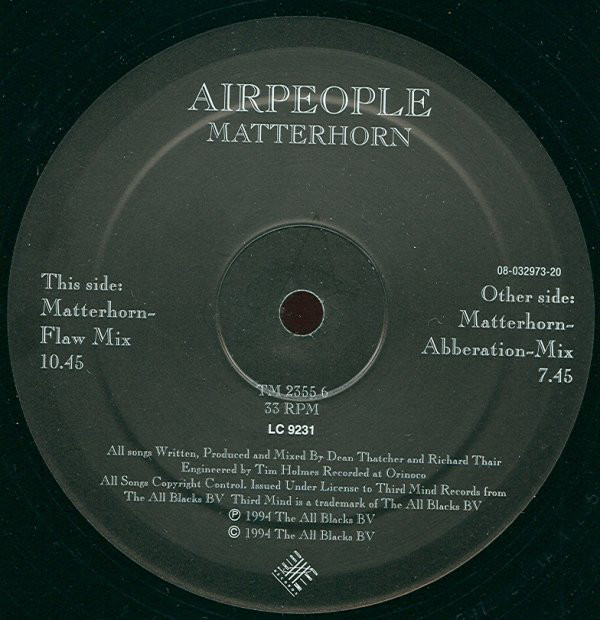 The music release of Airpeople, Matterhorn