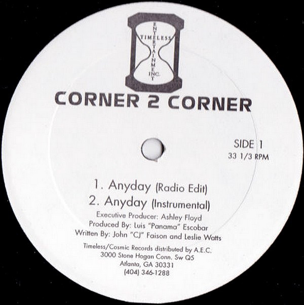 洋楽 12' CORNER 2 CORNER ANYDAY CORNERS 2 Corner 2 Corner - Anyday / Corners 2 Corporations (1996)