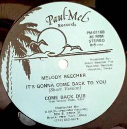 The music release of Melody Beecher, It's Gonna Come Back To You