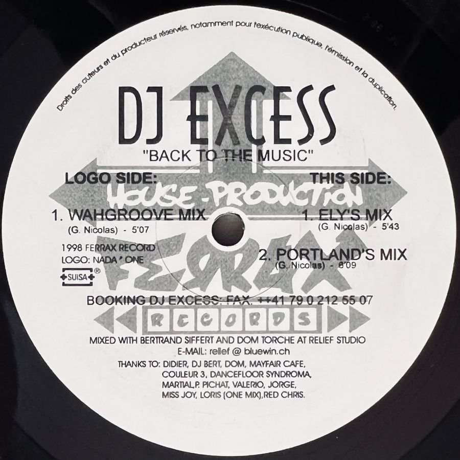 DJ Excess (4) - Back To The Music (1998)