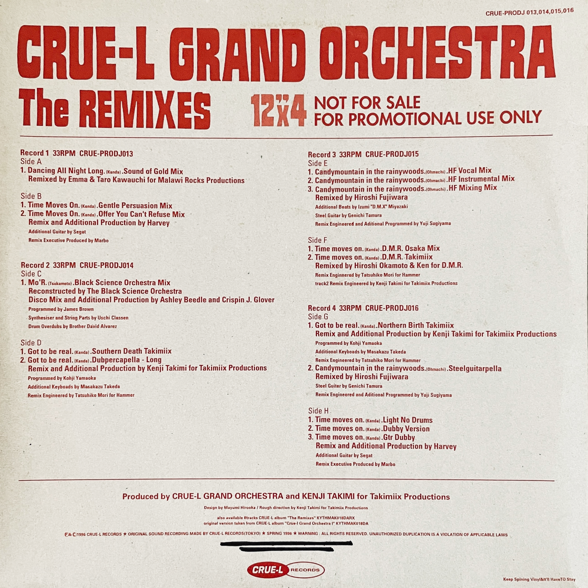 洋楽 Crue-L Grand Orchestra CRUE-LWAVE Crue-L Grand Orchestra ft.Miyuki Hatakeyama - K