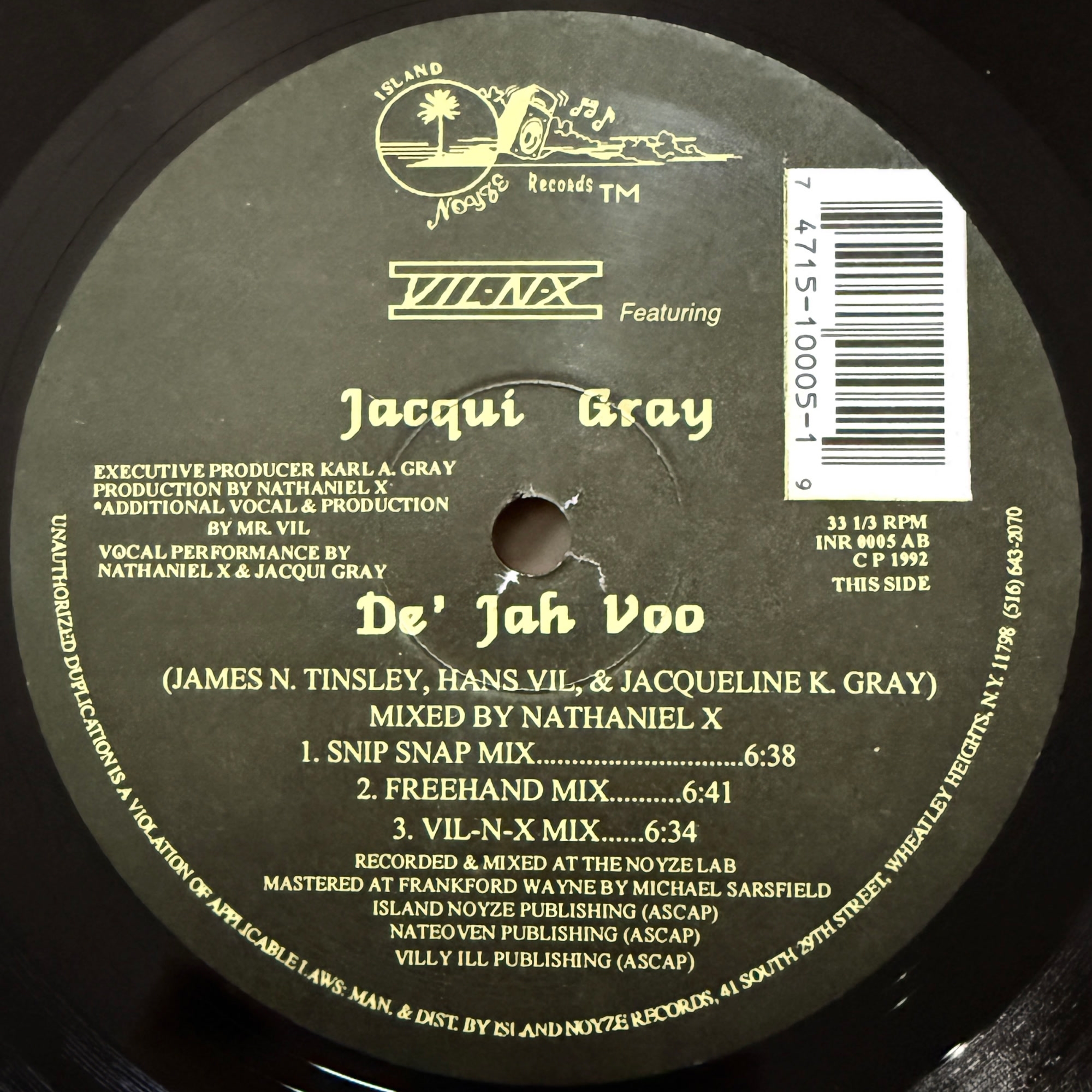 Jacqui Gray, Vil-N-X - De' Jah Voo (1992)